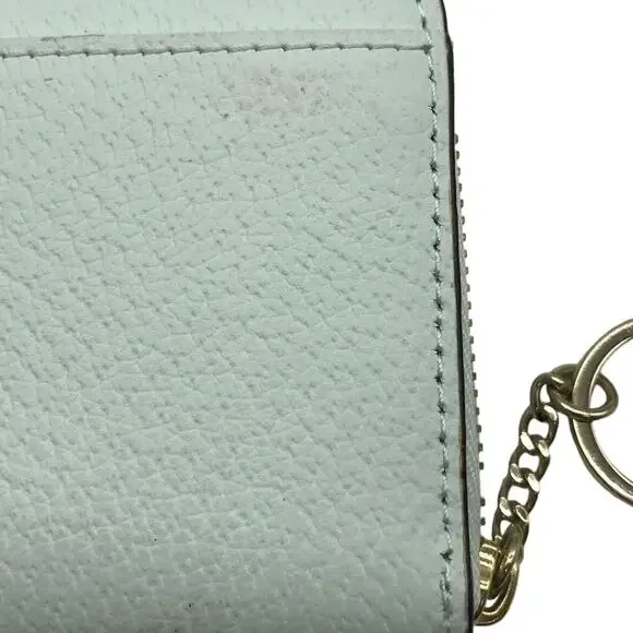 KATE SPADE Pebble Leather Pale Green Keychain Wallet, EUC - Picture 5 of 11